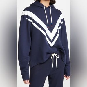 Tory Sport Navy Chevron Pullover Hoodie